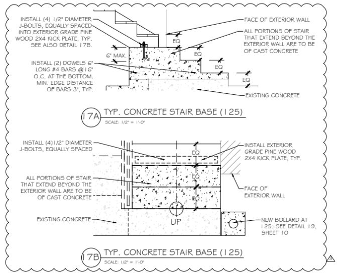 125 concrete stair detail - Atlas Restoration & Construction