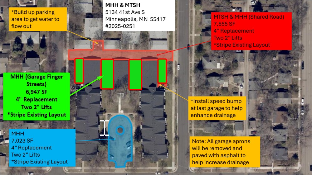 Minnehaha Square Condominiums and Townhomes 2026 Asphalt Project